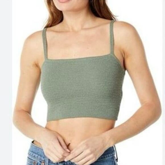 Madewell Halstead Square-Neck Sweater Tank Cropped XL - Picture 1 of 6